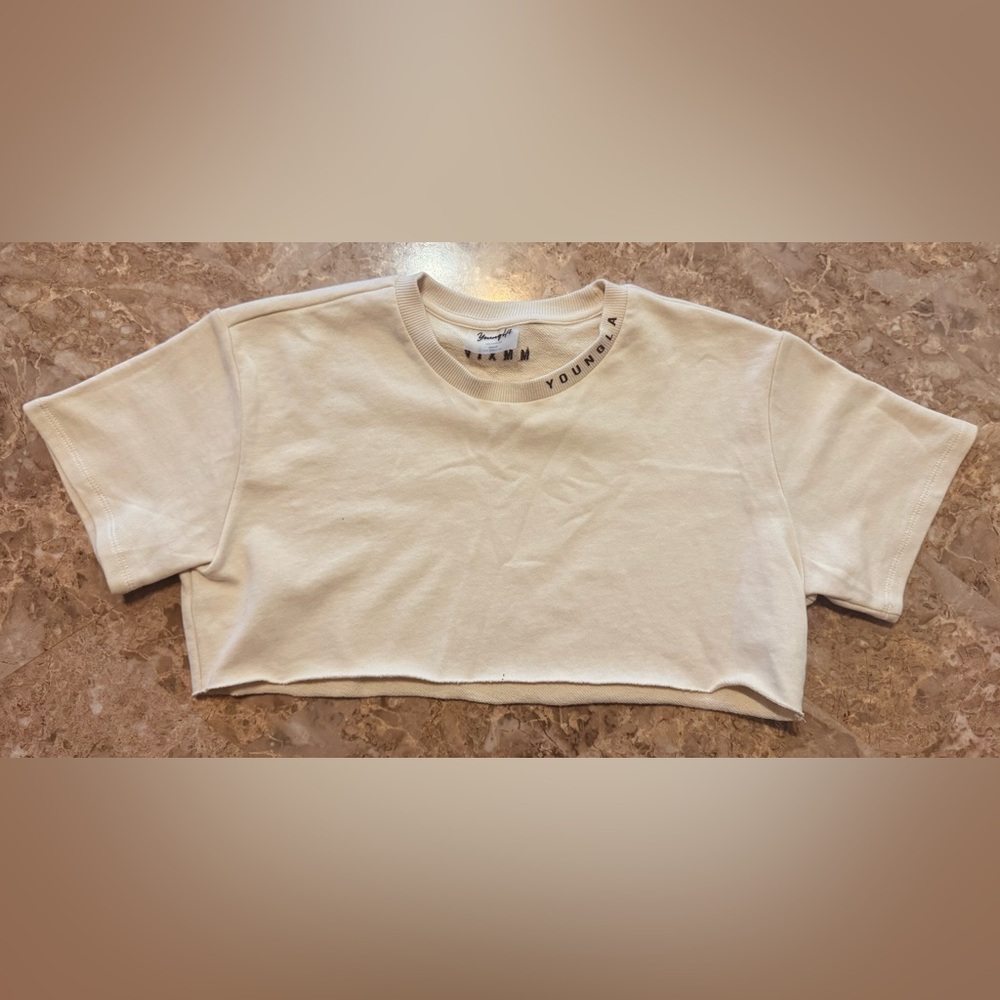 YoungLA Cream Crop Top